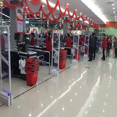 White Anti Shoplifting Label Electronic Shelf For Valuables Security Flat Steel Nail