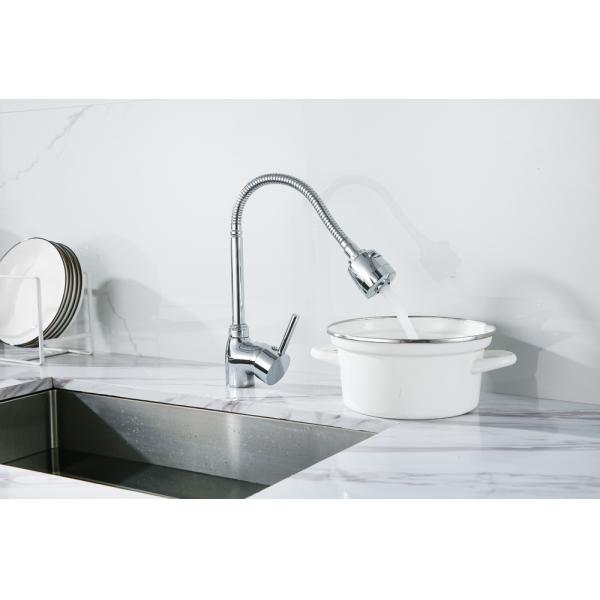 Modern 2 Function Pull Down Kitchen Faucet with Ceramic Valve Core and Brass Material
