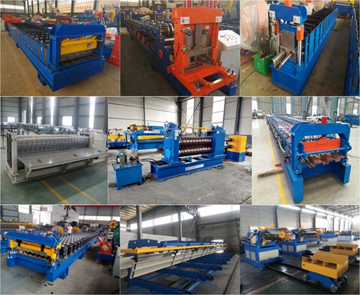Roof And Wall Panel Glazed Tile Forming Machine PLC Control 5.5 KW Motor