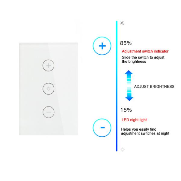 Smart Home Controller Hand Touch Wall Switch Smart Kitchen Wifi Light Sockets And Switches Electrical Aluminum Frame