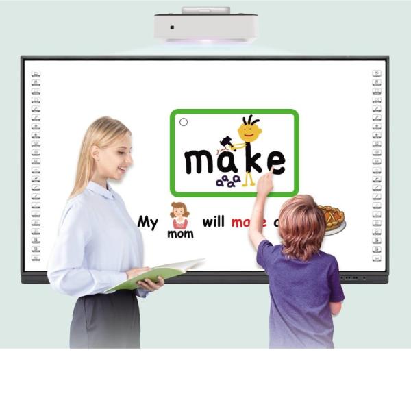 102 Inch Interactive Whiteboard with Ceramic Surface and 20 Touch Points for Classroom