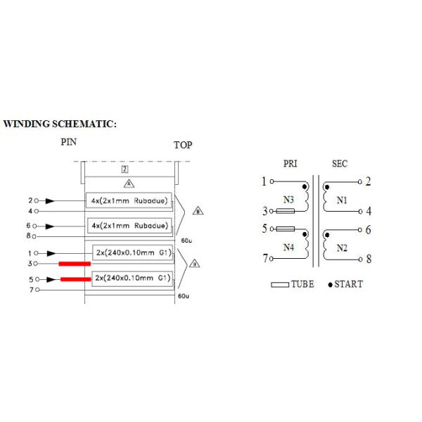 UL Approved EIR Series High Frequency Current Transformer Bifilar Winding Litz Wire
