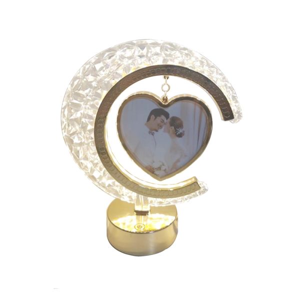 Personalized Night Light Sublimation USB Plastic Photo Frames Led Light Blanks For Wedding Home Hotel Decoration