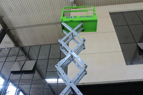 Buy Hydraulic Scissor Lift 6m capacity 230kg aerial work platform for indoor maintenance at wholesale prices