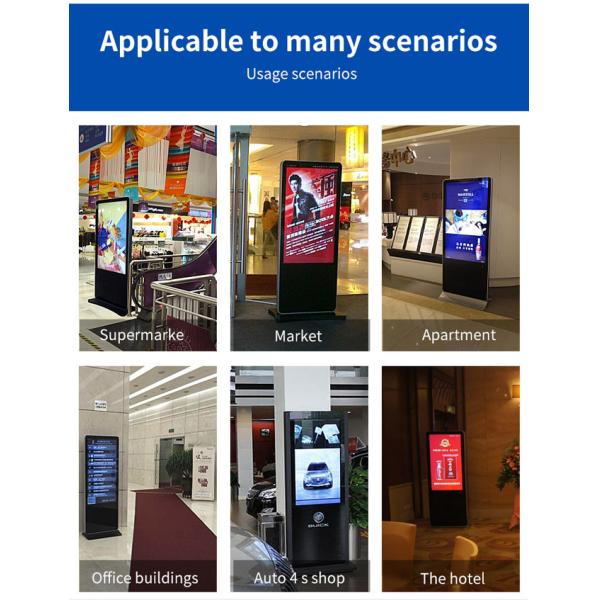 3840x2160 Floor Standing Interactive Kiosk 43 Inch LCD Panel