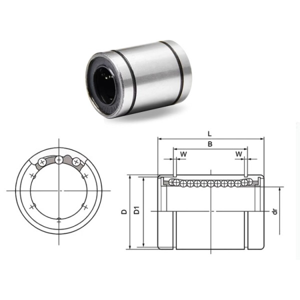 High Load Capacity Linear Bearing LME5UU 5*12*22mm 3D Printer Mini Linear Bearing