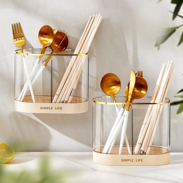 2 Different Sizes Multipurpose Plastic Kitchen Countertop Drying Cutlery Storage Holders Utensil Organizer