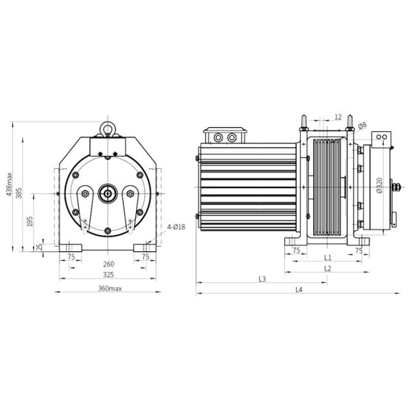 Elevator Gearless Traction Machine motor Series Elevator Spare Parts