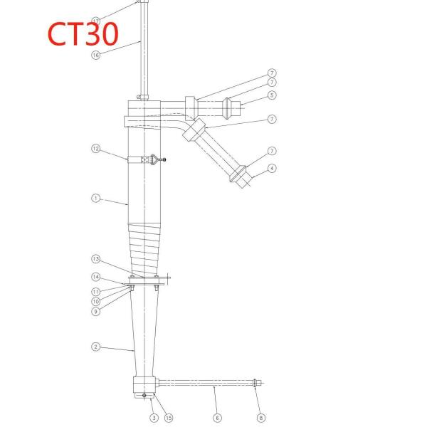 CT30 CT60 Low Consistency Cleaner for Paper Making Machine Equipment