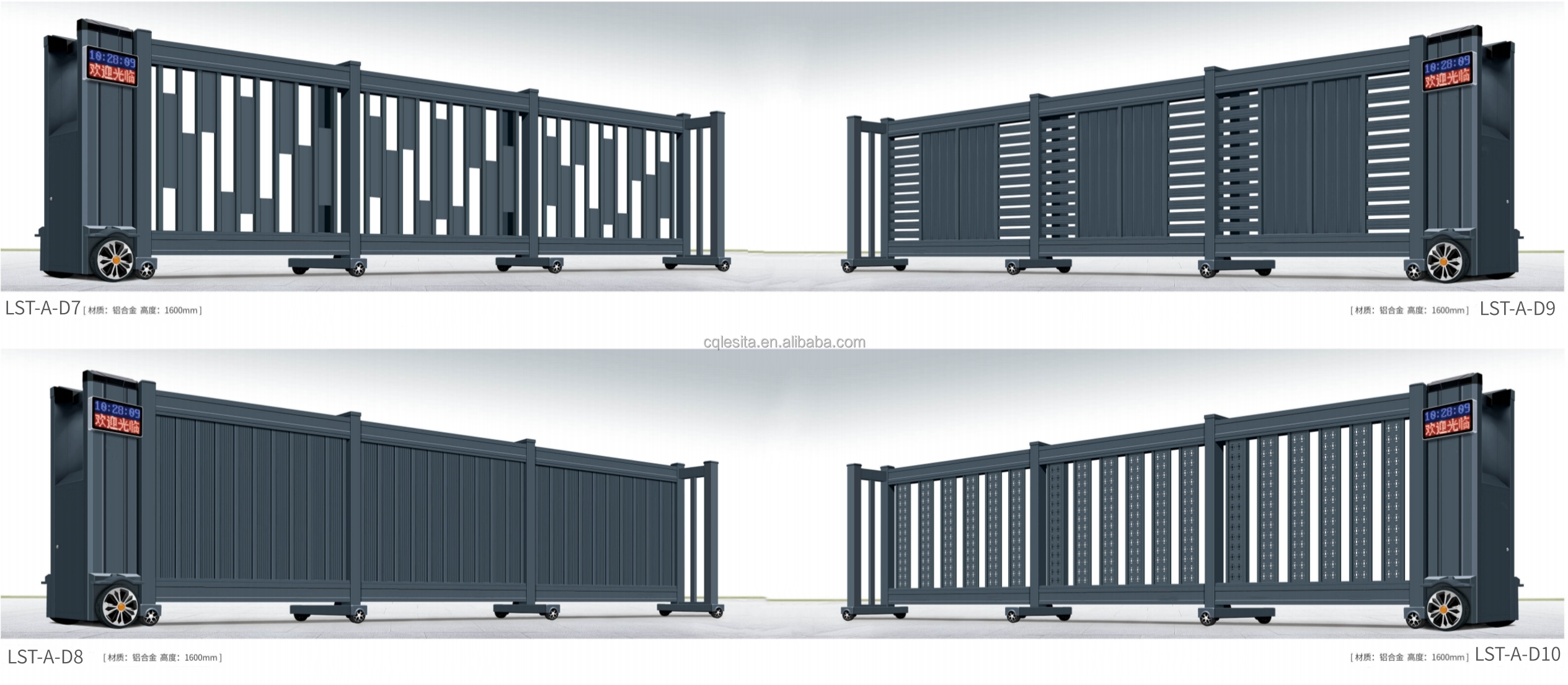 Aluminum Alloy Automatic Sliding Gate with Remote Control-Eco Friendly Durable Industrial Fencing for Hotel & Courtyard Use