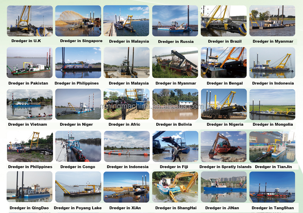 Hydraulic Multi Function Amphibious Dredger With Sealed Box Shaped Track Shoe