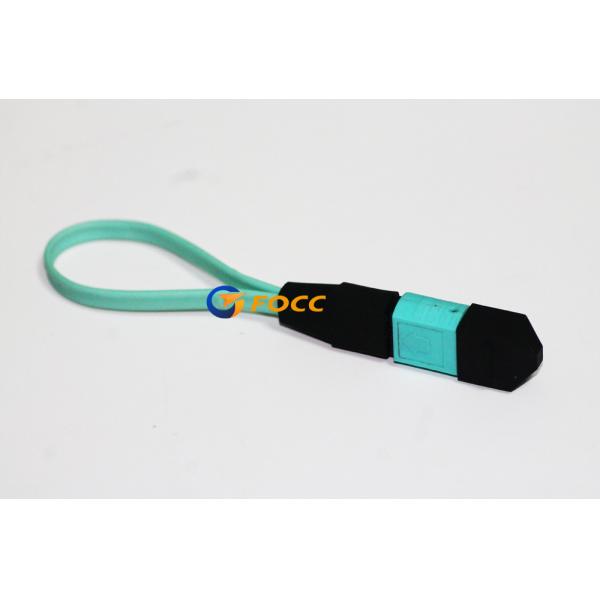 MTP MPO Cable Fiber Optic Aqua Loopback Cable Multimode 50 125μm Tested Solution