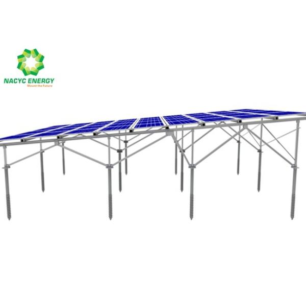 Pre Assembly Ground Mount Solar Racking Systems Aluminum Solar PV Mount Structure Portable