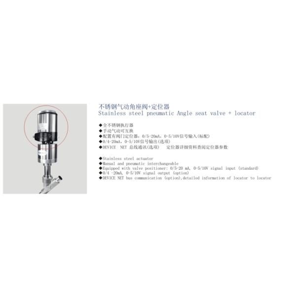 Pneumatic 2/2 Way Angle Seat Valve, control valves