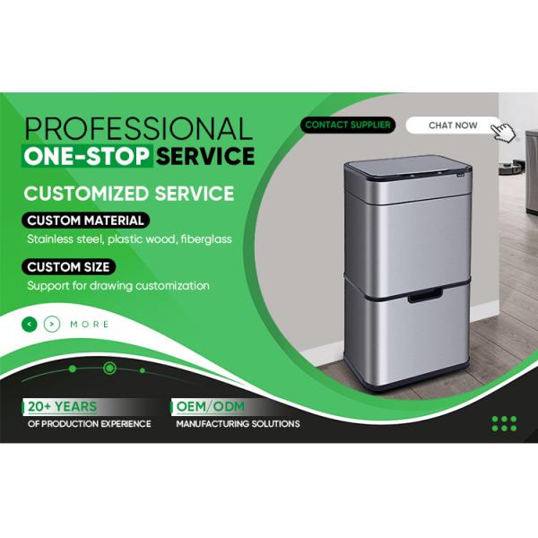 Automatic 40L 50L Rectangular Sensor Sanitary Smart Garbage Bin Garbage Kitchen Outdoor Garbage Bin