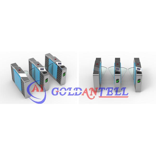 Biometric Recognition DC24V Flap Barrier Gate For Subway Station
