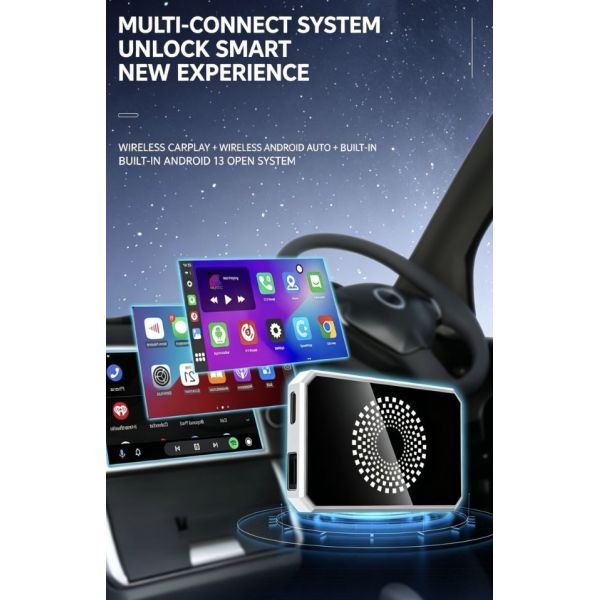 Wireless CarPlay Android Auto AI Box Android 13 HDMI Output Car Streaming Device