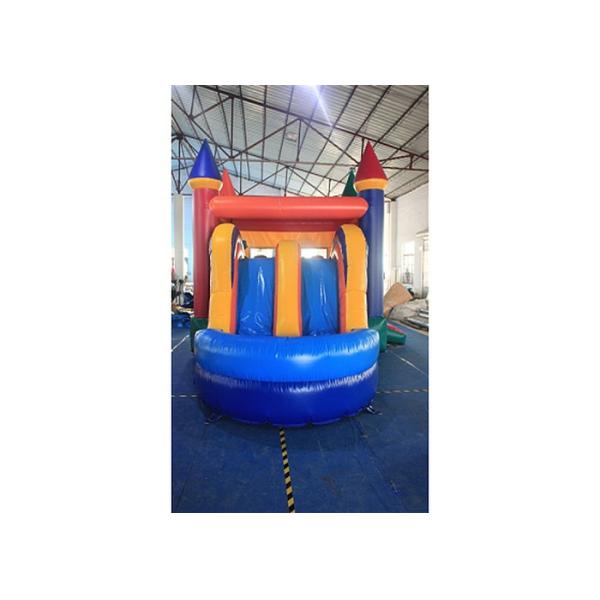 Attractive Inflatable Castle Combo Bounce House With Slide Logo Customized