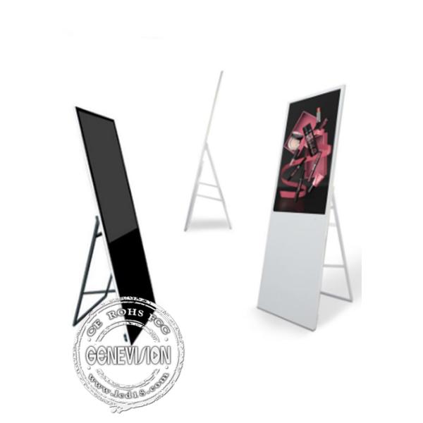 Android Interactive LCD Poster Kiosk White Super Slim PCAP Foil Touch Screen Banner Kiosk