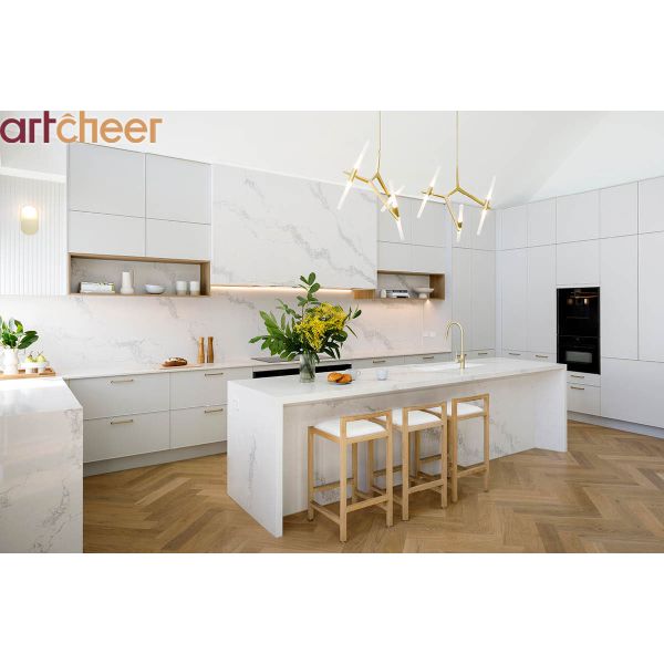 Modern Design White Color Kitchen Cabinet with Functional Storage Solution for Modular Kitchen