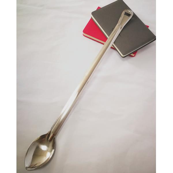 Silver Long Handled Stirring Spoon , Durable Bar Stirring Spoon For Large Container