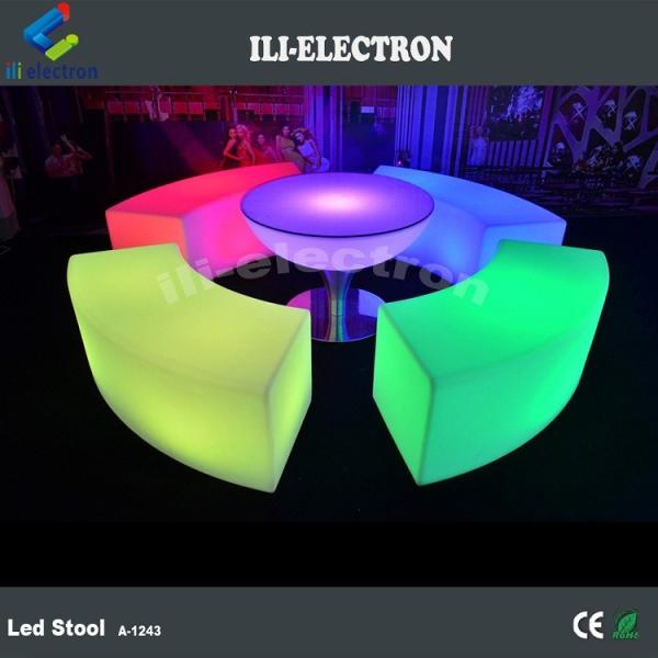 remote control clear plastic LED magic lights stool seat
