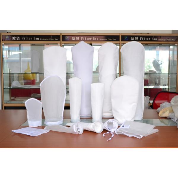 PP Polypropylene 5 Micron Polyester Filter Bag Steel Ring Or Plastic Ring Collar Type