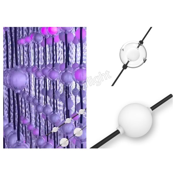 Pixel Controlled Dynamic DMX512 D100mm LED Pixel 3D Ball String Light