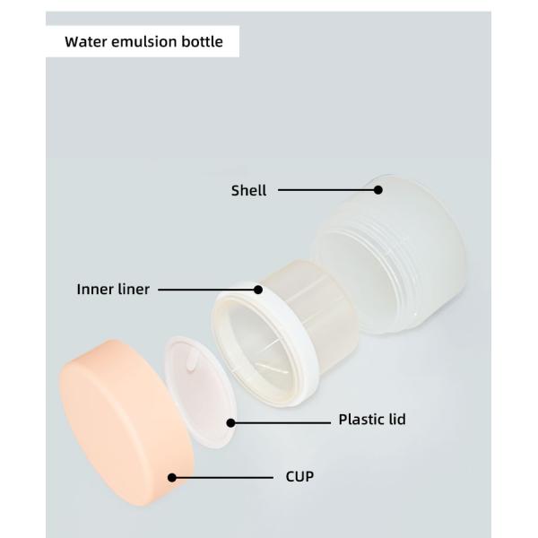 PP replaceable rotary airless pump bottle 30ml 50ml and refillable jar system 50g