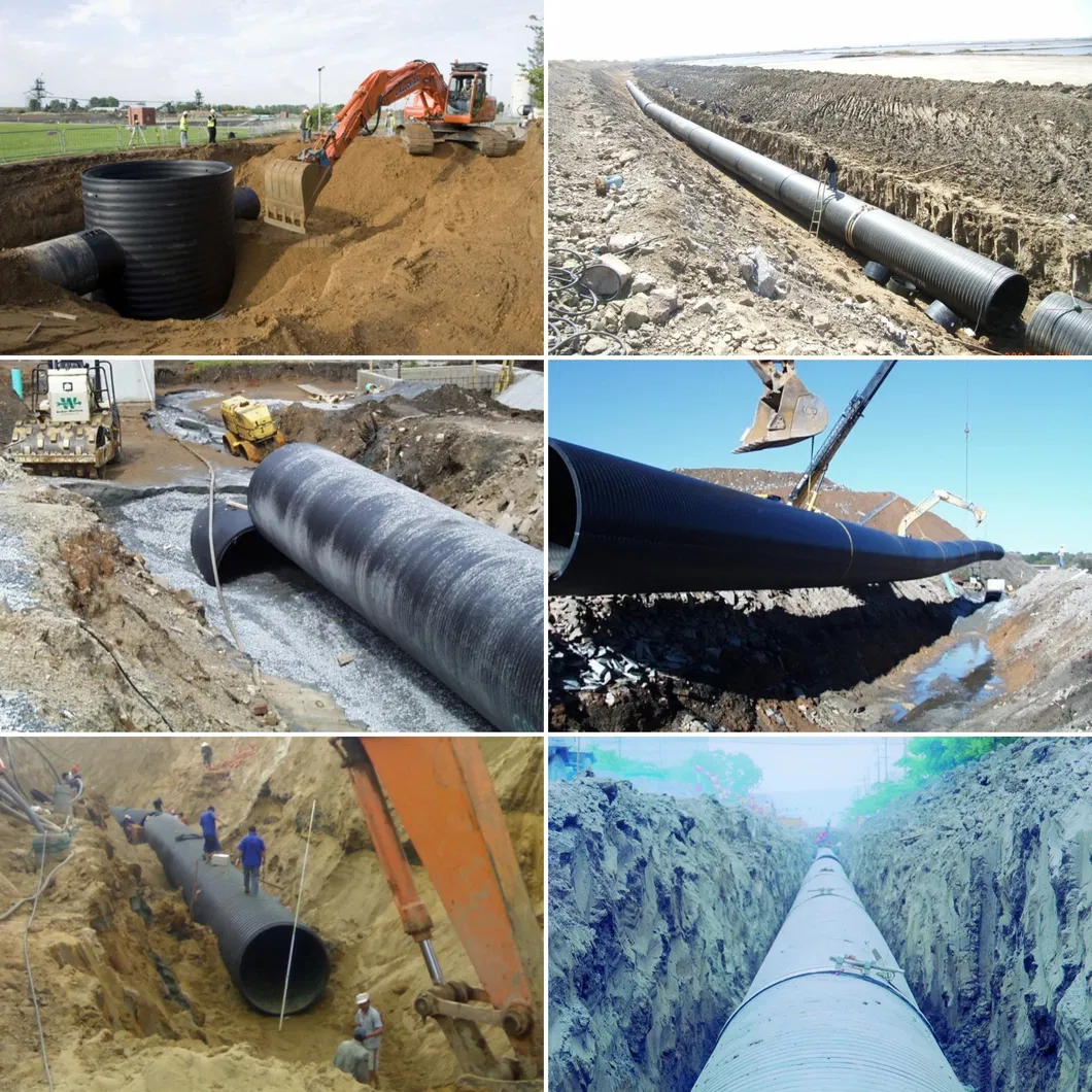 HDPE Winding Pipe Making System with 200-3000mm Pipe Range, PLC Control, and Hollow Wall Structured Design