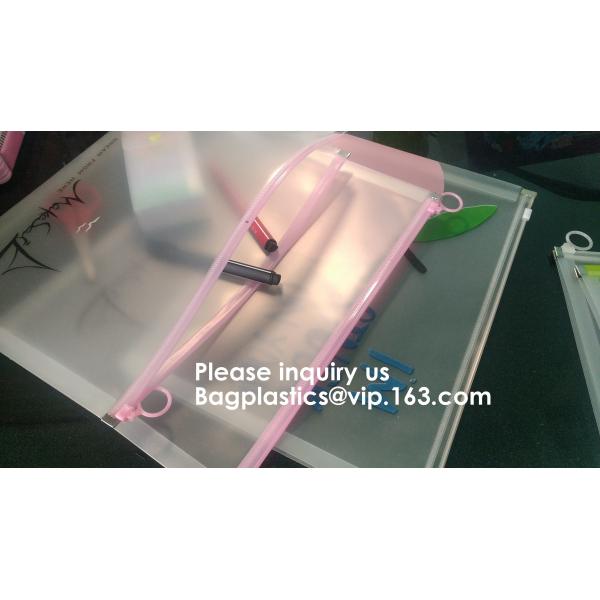 Waterproof Clear Plastic File Document File Bag For Bill Invoice Note File,Zip Plastic EVA Bags Blank Packaging Pouch
