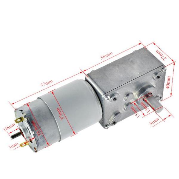 100KHz Encoder Turbo Gear Worm Motor High Torque 105RPM For Robot