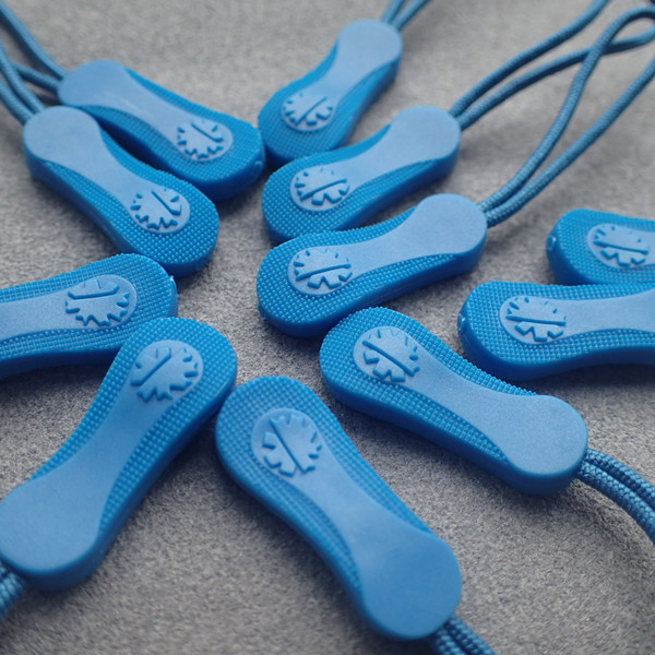 No Toxic Elastic Plastic Zipper Slider Puller