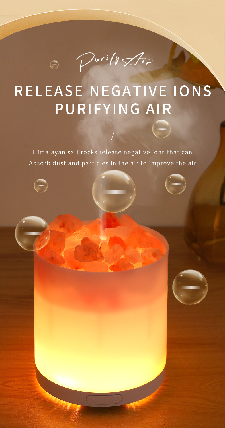 New Design Atmosphere Lamp Home Salt Stone Large Essential Oil Diffuser Ultrasonic Humidifier