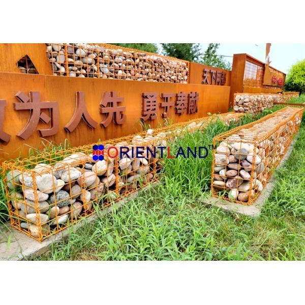 PVC coated Welded Mesh Gabion Baskets Feature Wall 50cm Hight