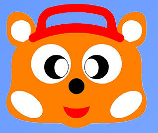 Cartoon panda design close-up
