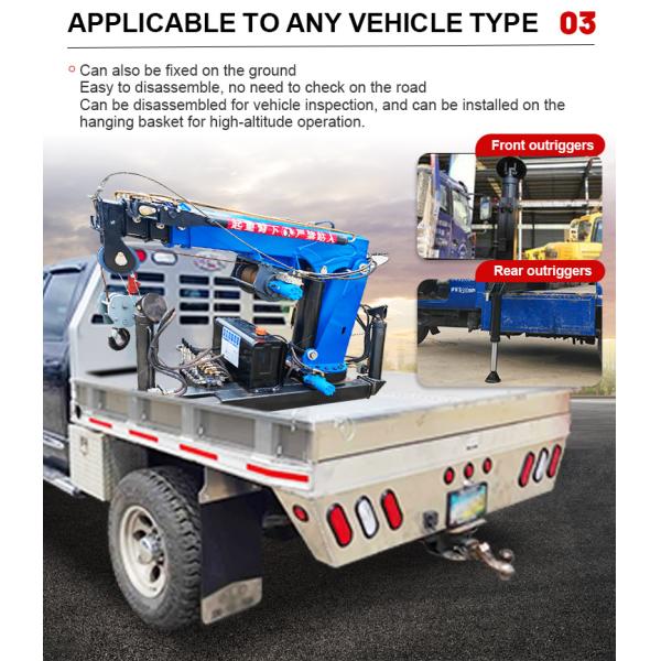 Mini Light Van Truck Crane with Remote Control Cheap Pickup Crane for Sale