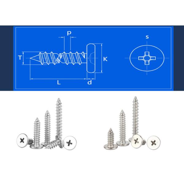 Durable Self Tapping Phillips Screw Corrosion Resistant Self Tapping Metal Screws Flat Head