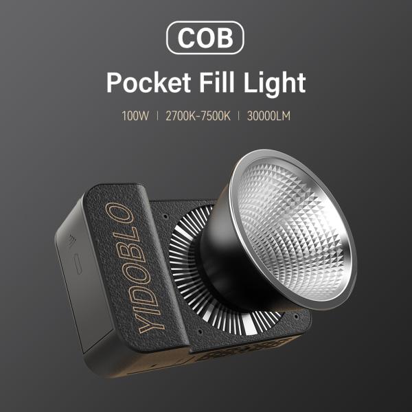 Slim LED Video Light 100W Adjustable 2700-7500K Bluetooth App Control For Live Streaming Shooting