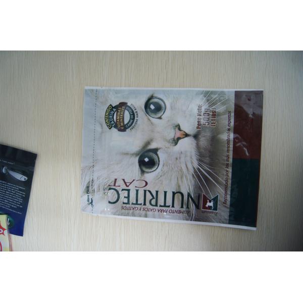 Customized Plastic Pet Food Pouch For Cats , Birds And Fish