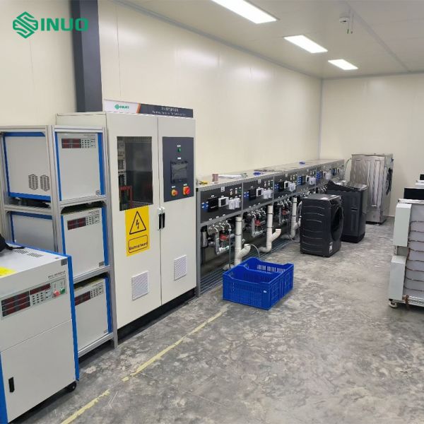 Washing machine consumption test system laboratory overview