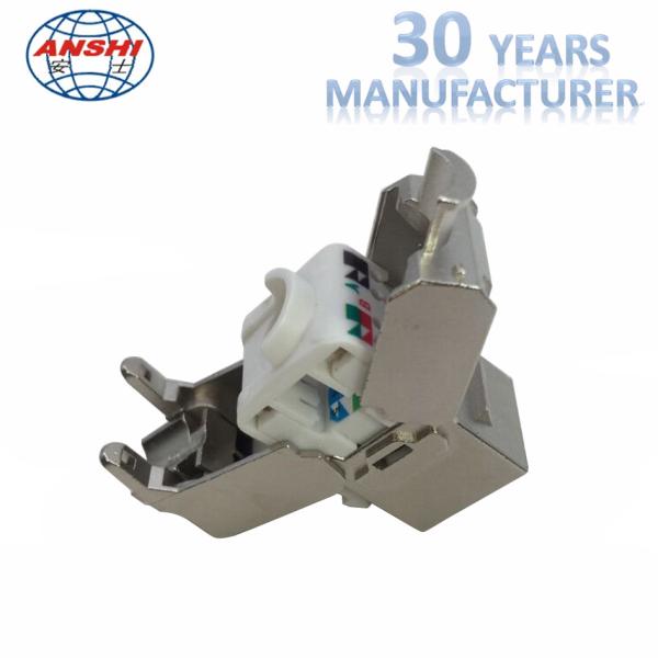 Cat5e CAT6 CAT6A CAT7 RJ45 Toolless Shielded STP Keystone Jack