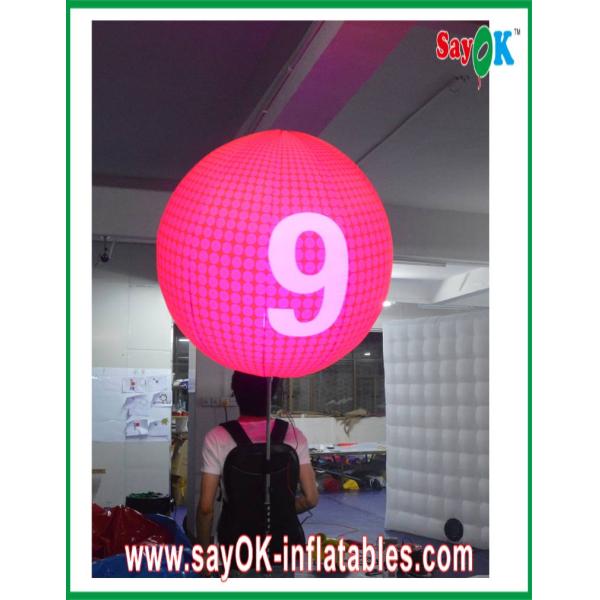Customized Diameter 0.8m Inflatable Backpack Balloon Pink For Advertising