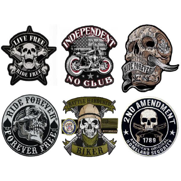 3D Embossed Waterproof Motorcycle Vest Back Patches For DIY Clothes