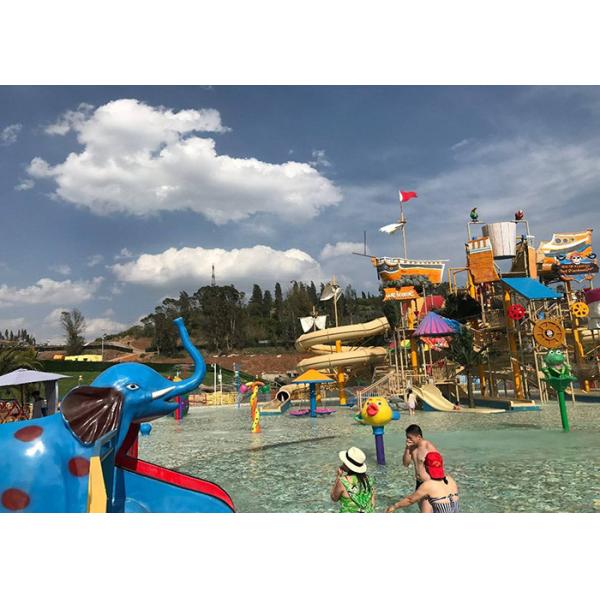 Aqua Park Playground Equipment / Kids Water House For Hotel Resort
