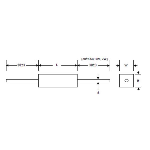 Axial Type Cement Ceramic Wire Wound Power Resistors SQP Tolerance 5%