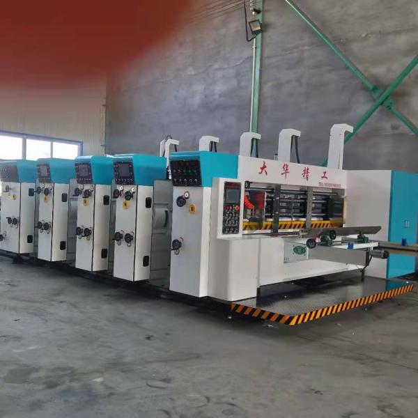 Plc Touch Screen Corrugated Box Printing Machine Computer Controlled With Dust Cleaning
