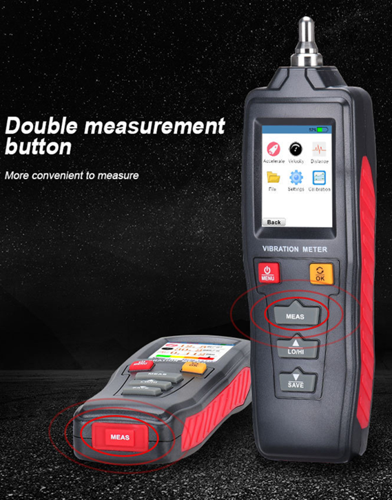 WT63B Color Screen LCD Digital Vibration Analysis Meter for Acceleration Measurement