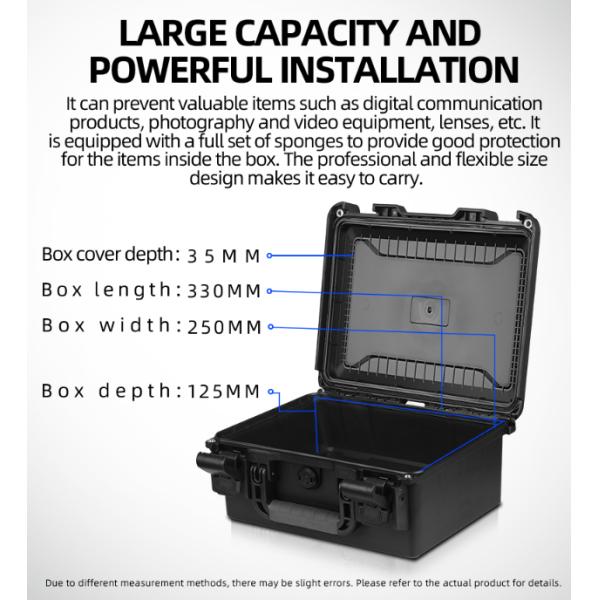 IP67 Waterproof Dust Proof Hard Equipment Tool Case Customizable OEM ODM for Military and Electronics Industries