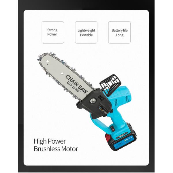8 Inch 400W Mini Pruning Saw Electric Chainsaws Removable For Fruit Tree Garden Trimming With Lithium Battery One-Handed
